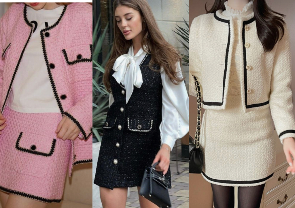 plaza core ,  plaza princess out fit, tweed outfits