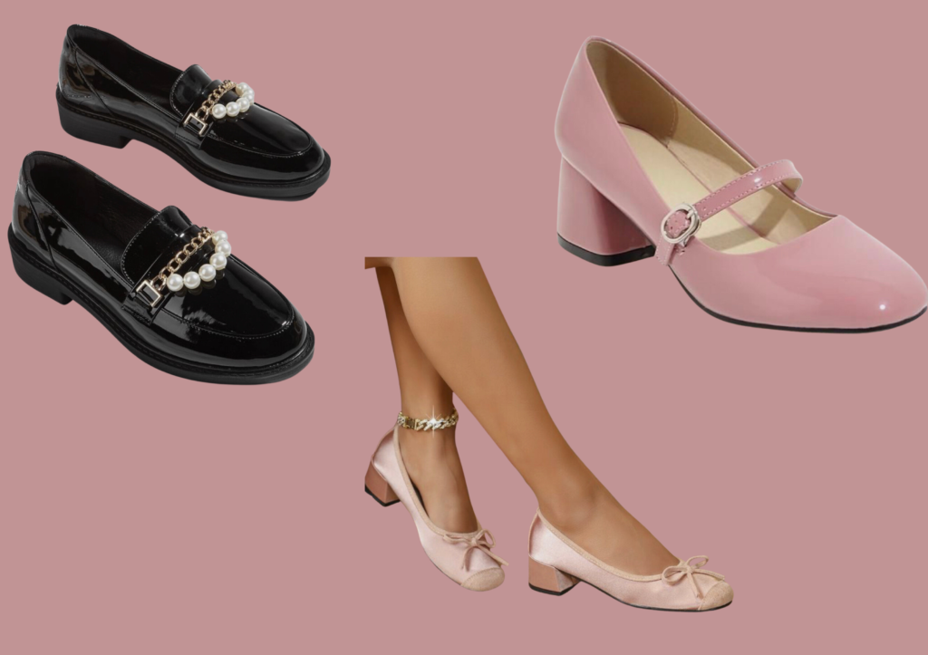 ballerina shoes, black loafers