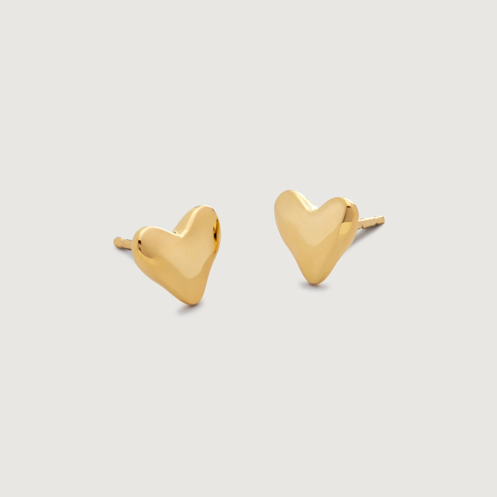 gold heart earrings from monica vinader