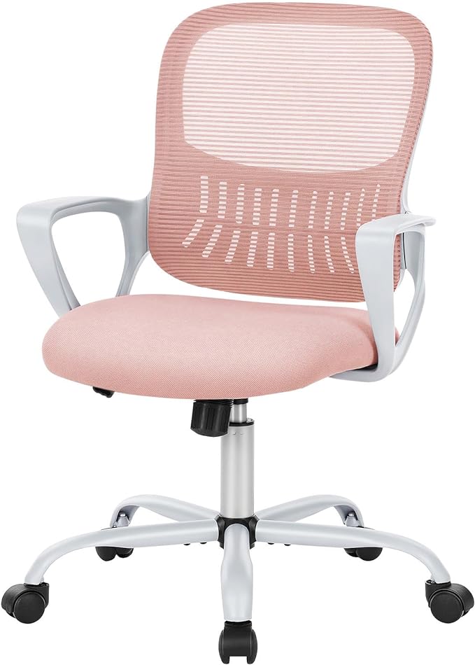 pink swivel chair